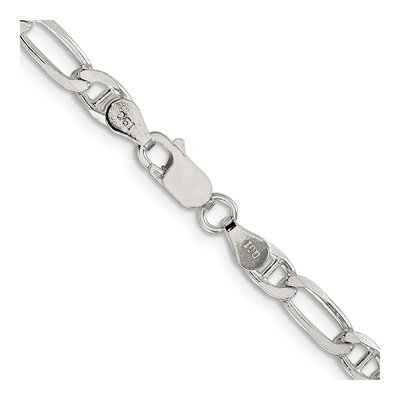 Sterling Silver 4.5mm Figaro Anchor Chain – view 3