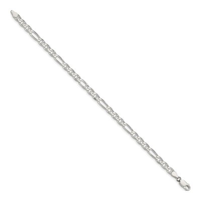 Sterling Silver 4.5mm Figaro Anchor Chain Bracelet – view 2