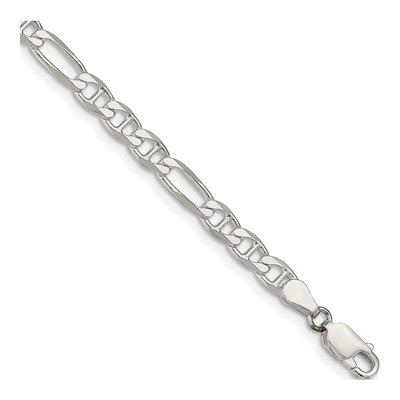 Sterling Silver 4.5mm Figaro Anchor Chain Bracelet