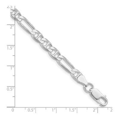 Sterling Silver 5.5mm Figaro Anchor Chain Bracelet – view 3