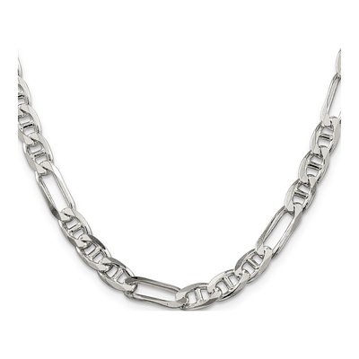 Sterling Silver 6.5mm Figaro Anchor Chain – view 2