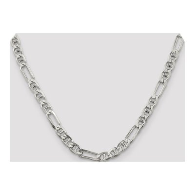 Sterling Silver 6.5mm Figaro Anchor Chain – view 4
