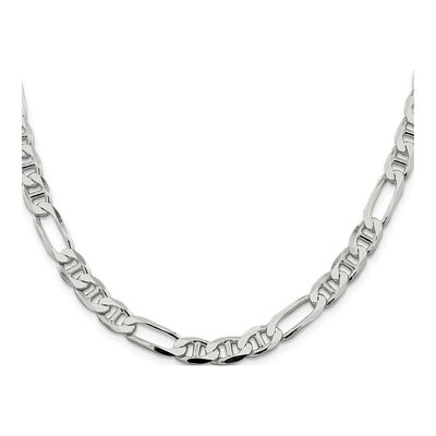 Sterling Silver 7.5mm Figaro Anchor Chain – view 2