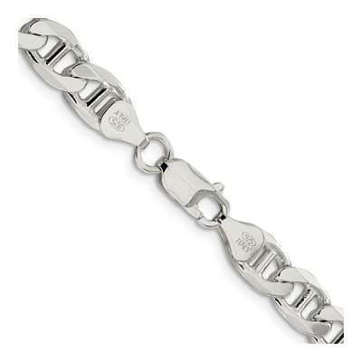 Sterling Silver 7.5mm Figaro Anchor Chain – view 3