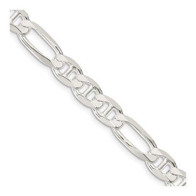 Sterling Silver 7.5mm Figaro Anchor Chain