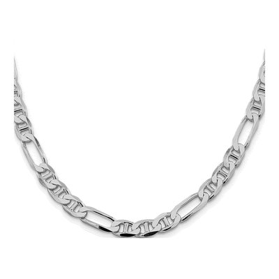 Sterling Silver 7.5mm Figaro Anchor Chain – view 3