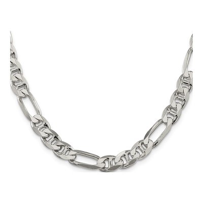 Sterling Silver 7.75mm Figaro Anchor Chain – view 2