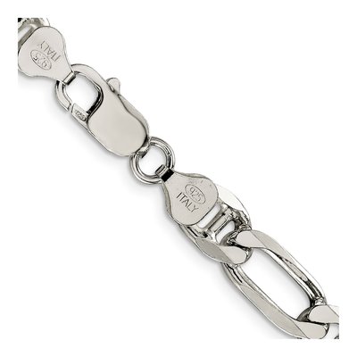 Sterling Silver 7.75mm Figaro Anchor Chain – view 3
