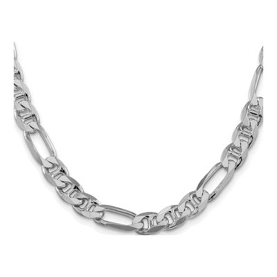 Sterling Silver 7.75mm Figaro Anchor Chain – view 3