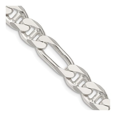 Sterling Silver 8.75mm Figaro Anchor Chain