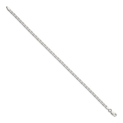 Sterling Silver 3mm Flat Anchor Chain Bracelet – view 2
