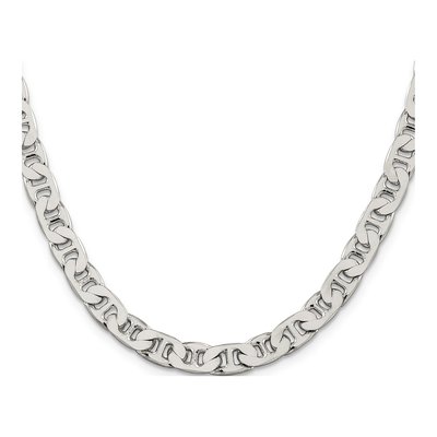 Sterling Silver 6.5mm Flat Anchor Chain – view 2
