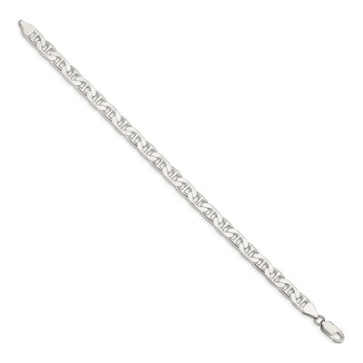 Sterling Silver 6.5mm Flat Anchor Chain Bracelet – view 2