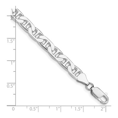 Sterling Silver 6.5mm Flat Anchor Chain Bracelet – view 3