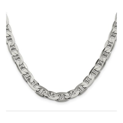 Sterling Silver 7mm Flat Anchor Chain – view 2