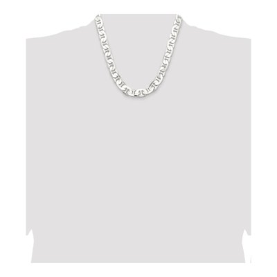 Sterling Silver 11.5mm Flat Anchor Chain – view 4