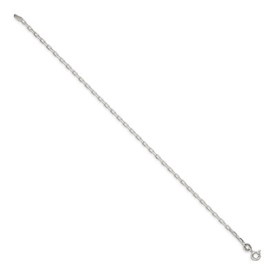 Sterling Silver 2.2mm Diamond-Cut Cable Chain Bracelet – view 2