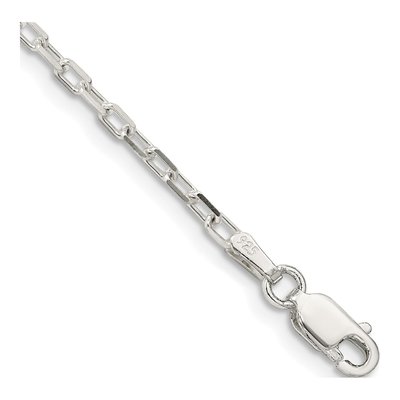 Sterling Silver 2.2mm Diamond-Cut Cable Chain Bracelet