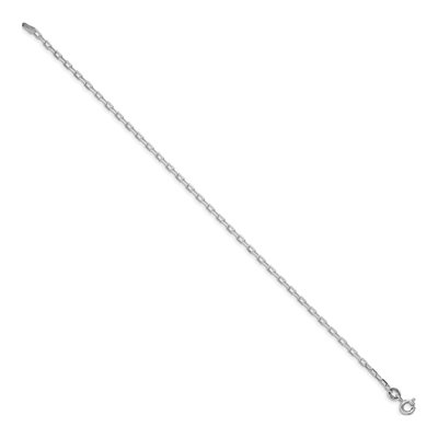 Sterling Silver 2.2mm Diamond-Cut Cable Chain Bracelet – view 2