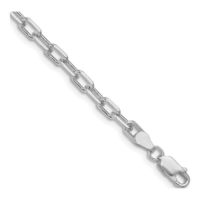 Sterling Silver Diamond-Cut Cable Charm Bracelet
