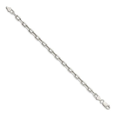 Sterling Silver 5.75mm Diamond-Cut Cable Chain Bracelet – view 2