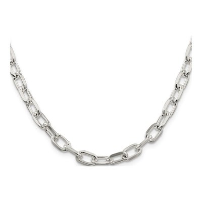 Sterling Silver 6.65mm Diamond-Cut Cable Chain – view 2