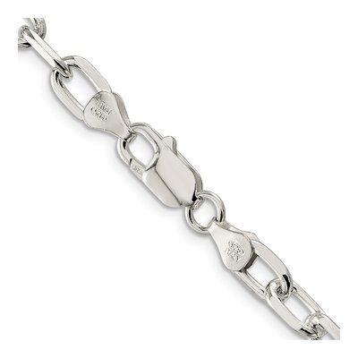 Sterling Silver 6.65mm Diamond-Cut Cable Chain – view 3