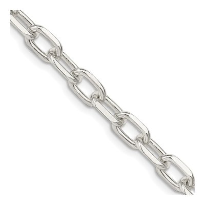 Sterling Silver 6.65mm Diamond-Cut Cable Chain