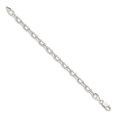 Sterling Silver 6.65mm Diamond-Cut Cable Chain Bracelet – view 2