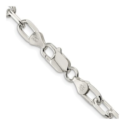 Sterling Silver 6.65mm Diamond-Cut Cable Chain – view 3