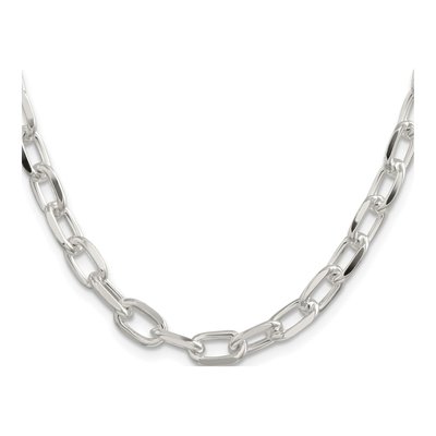 Sterling Silver 7.5mm Diamond-Cut Cable Chain – view 2