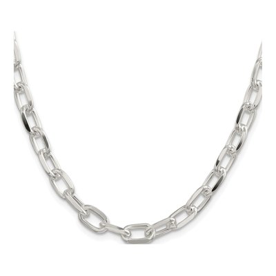 Sterling Silver 7.5mm Diamond-Cut Cable Chain – view 2