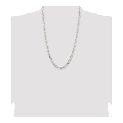 Sterling Silver 7.5mm Diamond-Cut Cable Chain – view 4