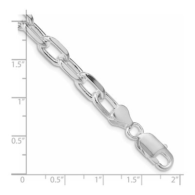 Sterling Silver 7.5mm Diamond-Cut Cable Chain Bracelet – view 2