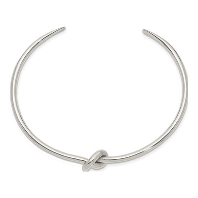 Sterling Silver Knot Cuff Bracelet – view 3