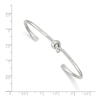 Sterling Silver Knot Cuff Bracelet – view 4