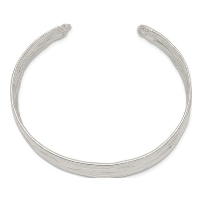 Sterling Silver Hammered Cuff Bracelet – view 3