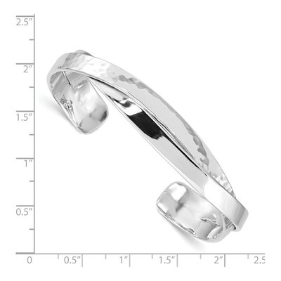Sterling Silver Hammered Cuff Bracelet – view 4