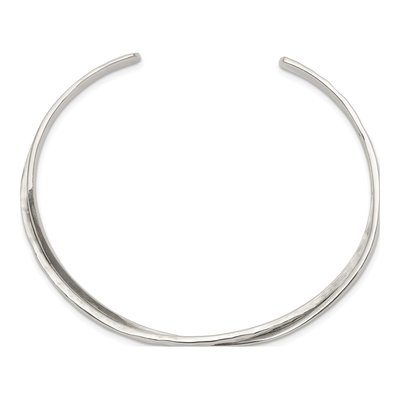 Sterling Silver Hammered Cuff Bracelet – view 3