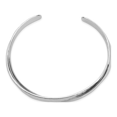 Sterling Silver Textured Cuff Bracelet – view 3