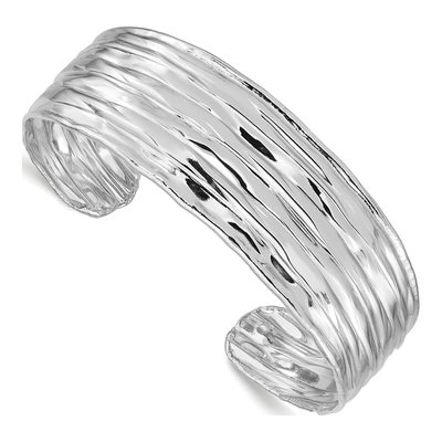 Sterling Silver Textured Cuff Bracelet