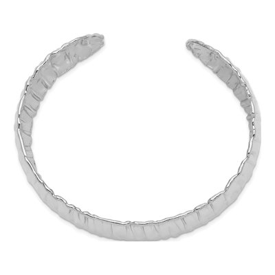 Sterling Silver Textured Cuff Bracelet – view 3