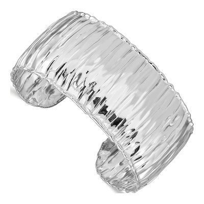 Sterling Silver Textured Cuff Bracelet