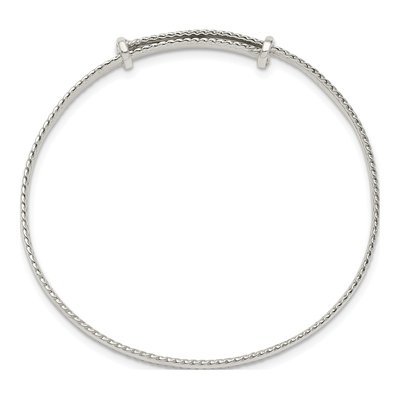 Sterling Silver Adjustable Children's Bangle Bracelet – view 3