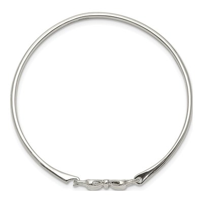 Sterling Silver Bow Baby Bangle Bracelet – view 3