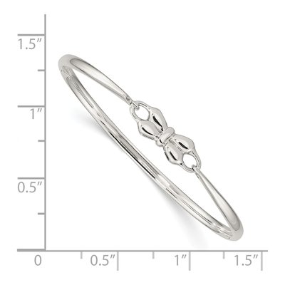 Sterling Silver Bow Baby Bangle Bracelet – view 4