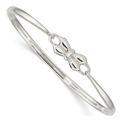 Sterling Silver Bow Baby Bangle Bracelet