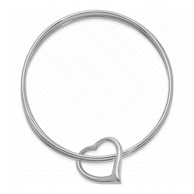 Sterling Silver 3-Piece Heart Slip-On Set Bangle Bracelet – view 3