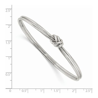 Sterling Silver Knot Slip-On Bangle Bracelet – view 4