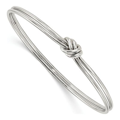 Sterling Silver Knot Slip-On Bangle Bracelet